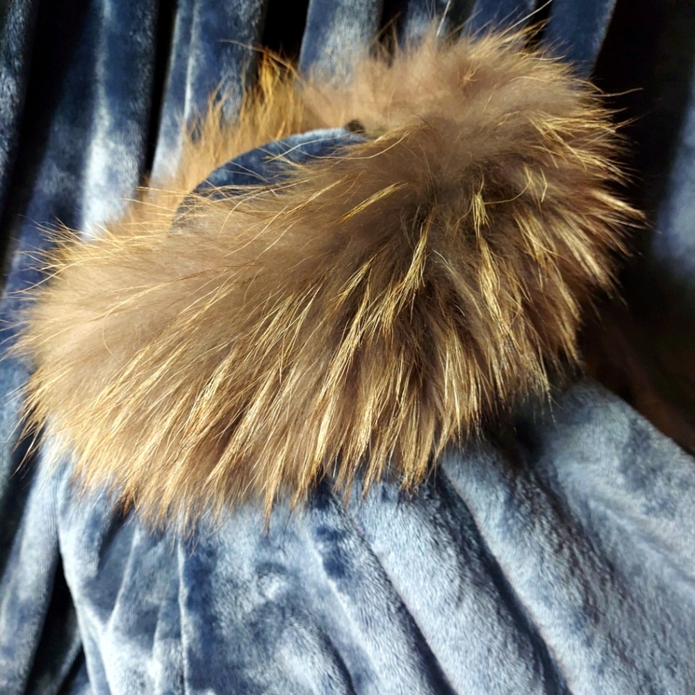 Rabbit fur muffler headband